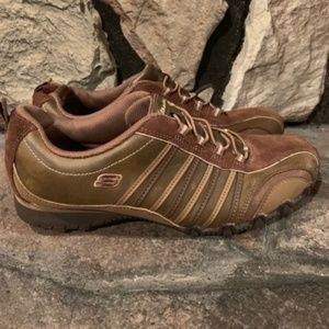 Women's Skechers Leather Upper Brown Size 8.5